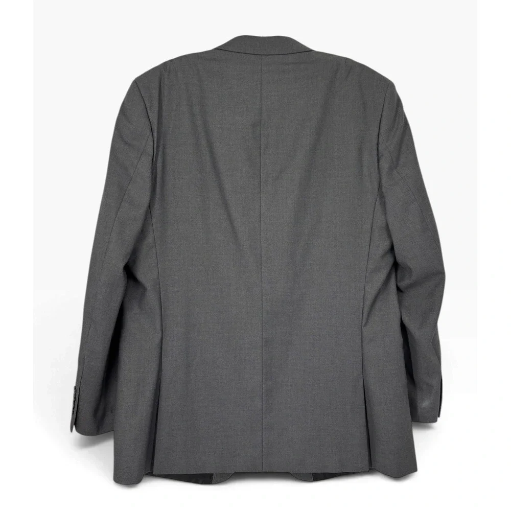 Angelo Rossi Suit Set Mens 44R 38W Charcoal Grey 2-Piece Micro-Tech